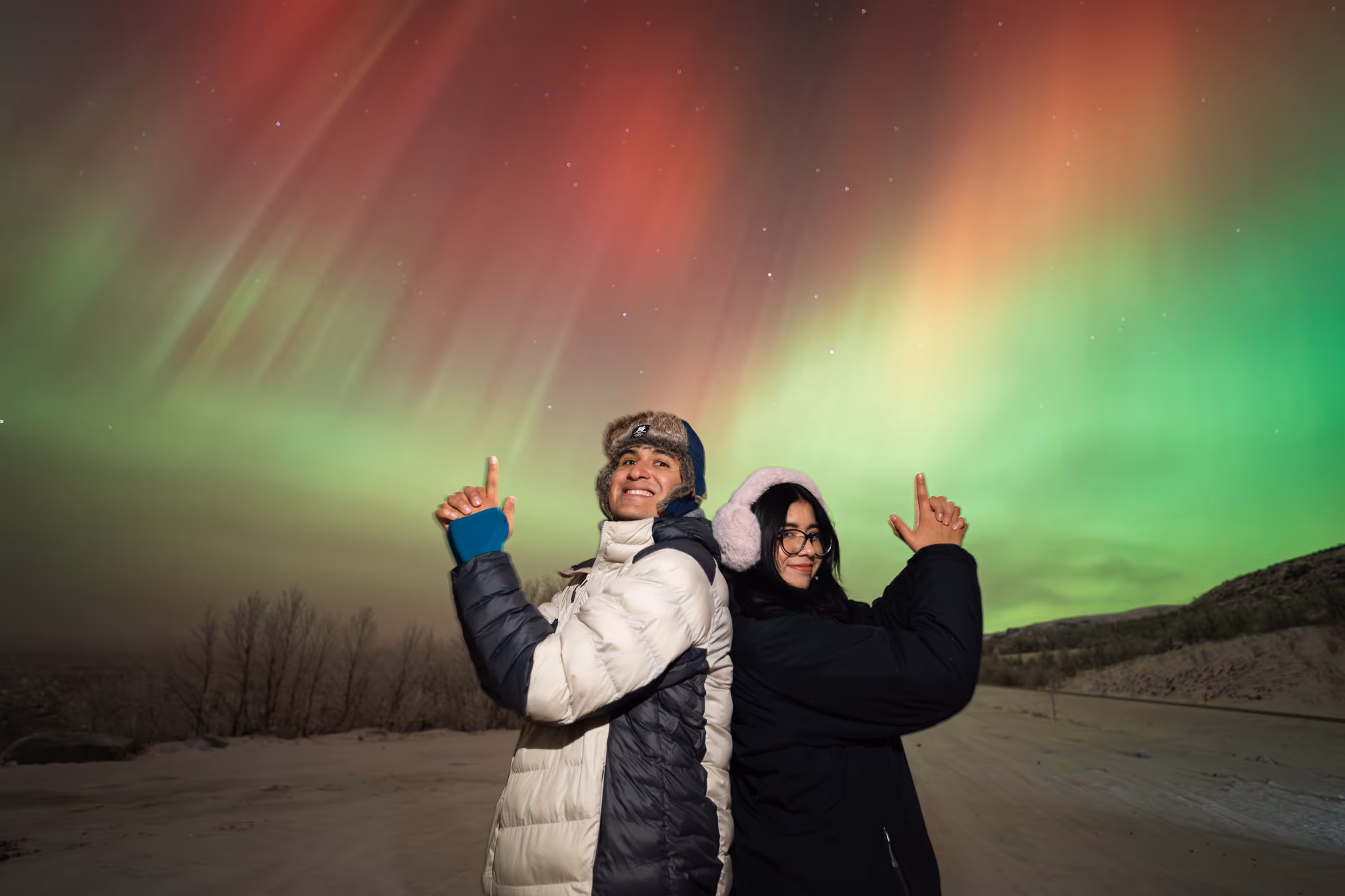 Foto reale di aurora da un tour Lapland Explorers
